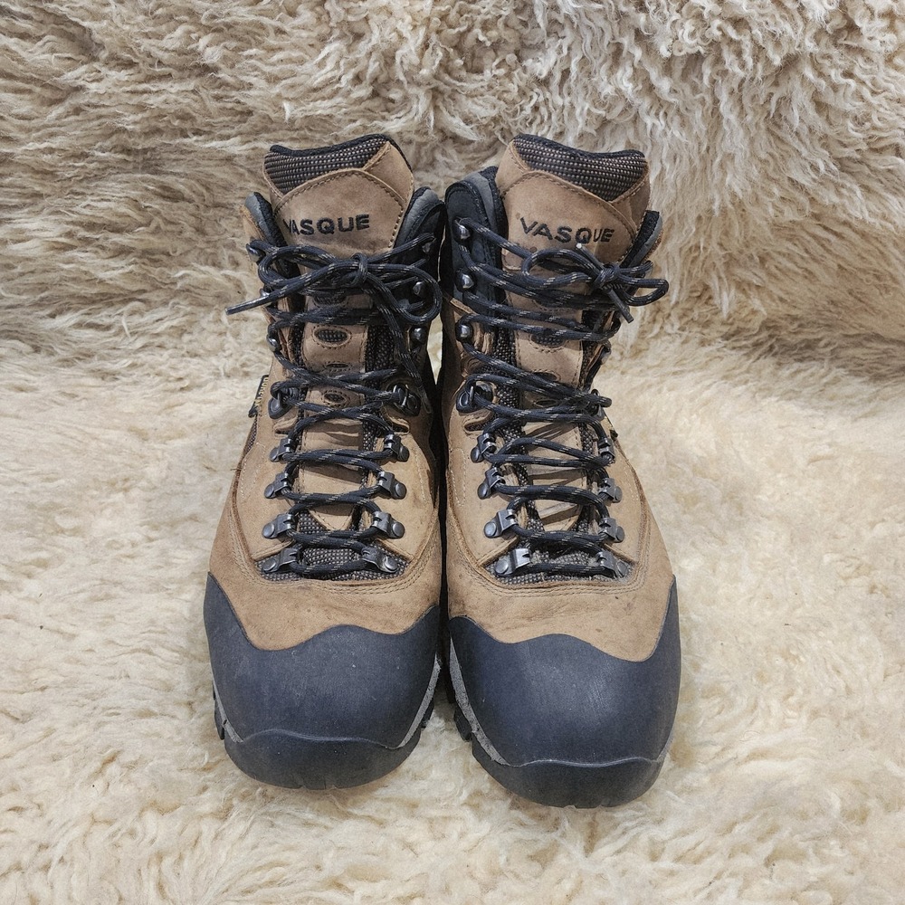 Vasque Gore-Tex Vibram Hiking Boots Men's 12 Wide Brown Leather Trail Backpackin - Picture 3 of 11